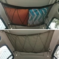 car ceiling cargo net pocket car roof storage bag long trip pick up trucks roof top luggage carrier cargo
