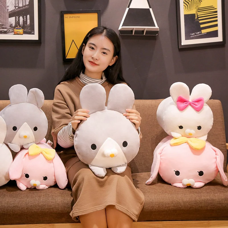

30cm / 40cm / High Quality Soft Round Rabbit Plush Toy Pillow Stay Away From The Fire