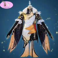 anime genshin impact ningguang cheongsam game suit gorgeous dress uniform cosplay costume halloween outfit for women girls new 2