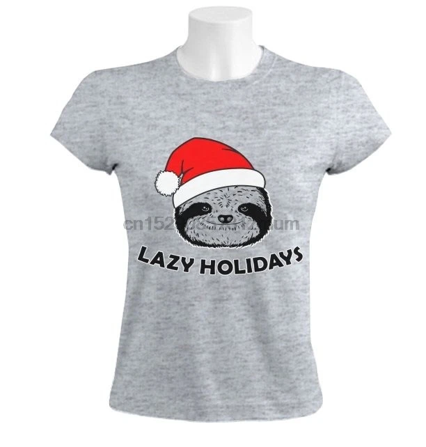 Ленивые праздники Ленивец Рождество Женская футболка рождественские вечерние