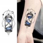 Водонепроницаемая Временная тату-наклейка Луна Звезда поддельные тату маленькая свежая флэш-тату на запястье для мужчин девушек женщин мужчин