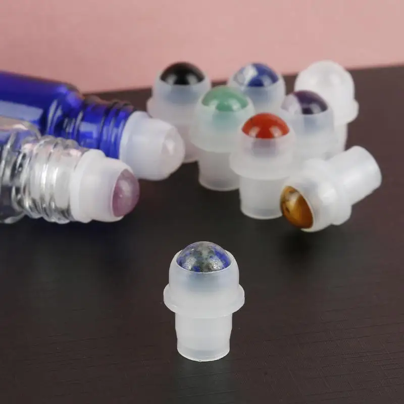 Натуральный драгоценный камень для бутылок эфирного масла аксессуары роликовый