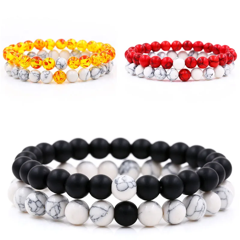 Новинка 2 шт./компл. парные комплекты браслетов на расстоянии классические