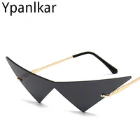 designer sunglasses for women New Rimless Maple Leaf Sunglasses Women's Luxury Metal Frame Eye Wear Beach Party Sun Glasses Shades for Women UV400 white sunglasses women