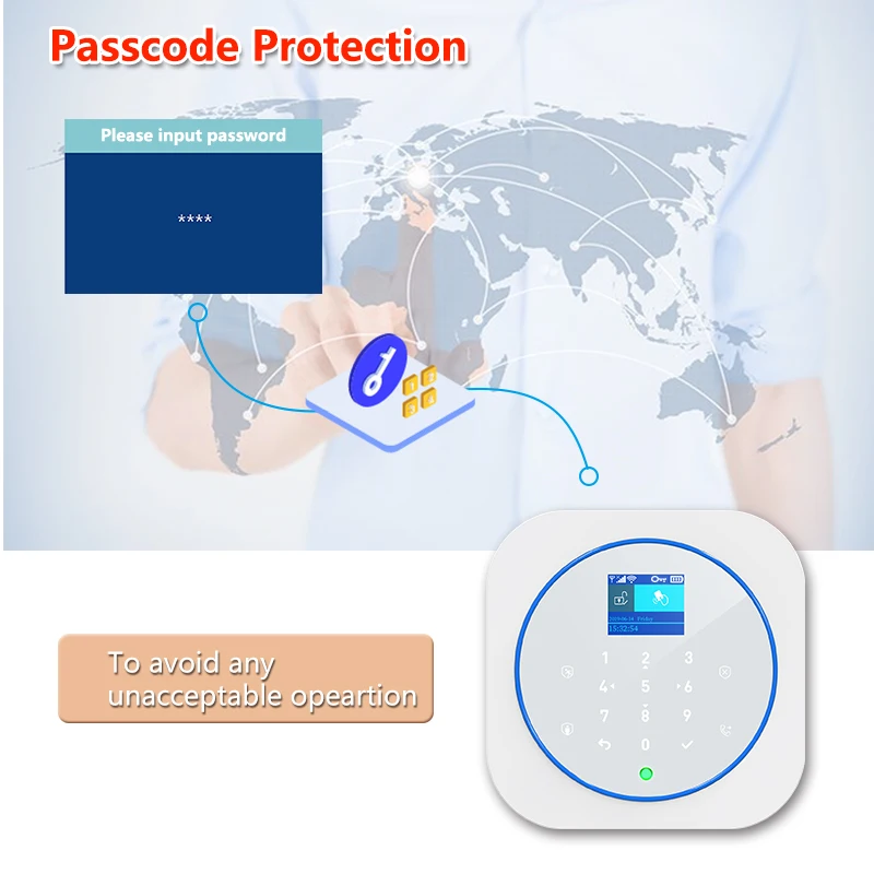 CPVAN Tuya Smart WIFI GSM Security Alarm System Works With Alexa Home Burglar Motion Detector Smoke Door Window Sensor IP Camera |
