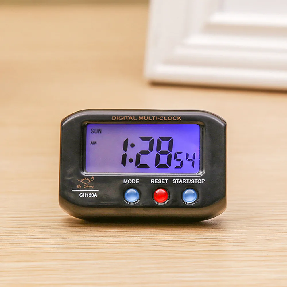 Portable Mini Digital Backlight LED Display Snooze Table Alarm Clock Snooze Calendar LED Changing Digital Alarm Clock Desk