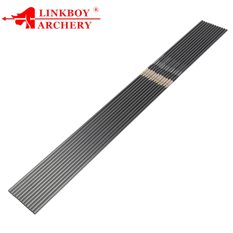 Стрелы из чистого карбона Linkboy для стрельбы лука 6/12 шт. вал Spine340 800 ID мм вставка