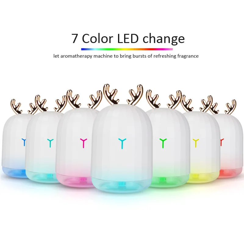 

220ml USB Diffuser Aroma Essential Oil Car Air Humidifier Ultrasonic Fogger Mist Maker with LED Night Lamp Cool Mist