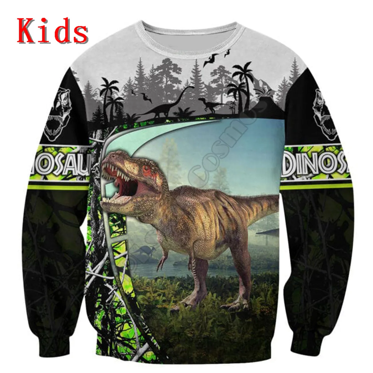

Любовь толстовка с капюшоном в виде динозавра футболка 3D с принтом Детский свитер с длинными рукавами для мальчиков и девочек, забавные пул...