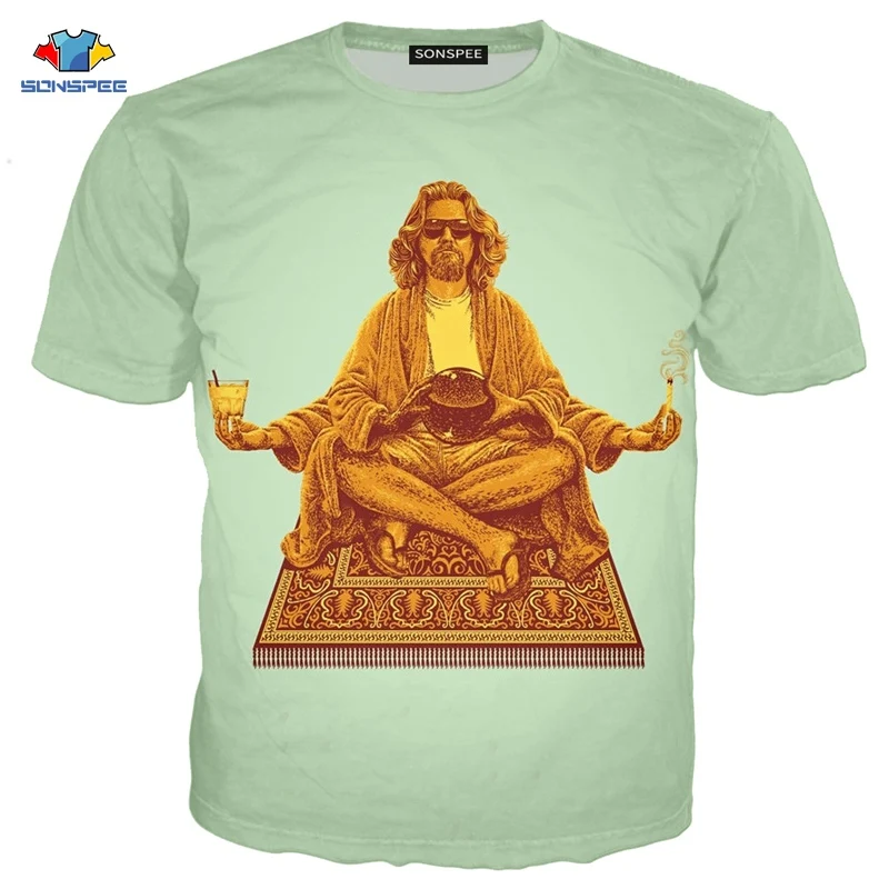 23 SONSPEE The Big Lebowski Harajuku 3D печатных мужчин и женщин одежда Хип Хоп футболка унисекс короткий рукав Уличная пуловер XK117c - Цвет: 23