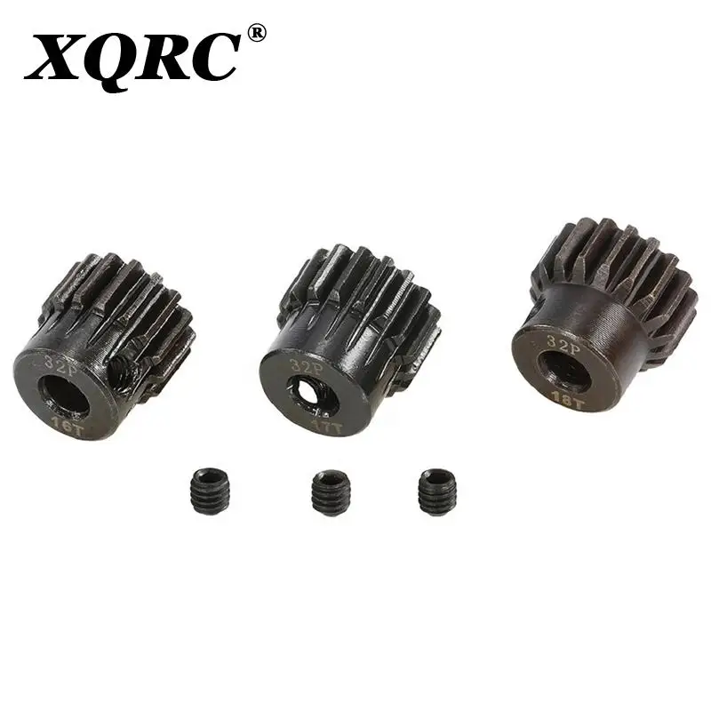SURPASS-HOBBY-engranaje de Motor para coche teledirigido, engranaje de pi&ntilde;&oacute;n de metal de acero negro, 32P, M0.8, 5mm, 13T, 14T, 15T, 16T, 17T, 18T, 19T, 20T, 21T, 1/10-3