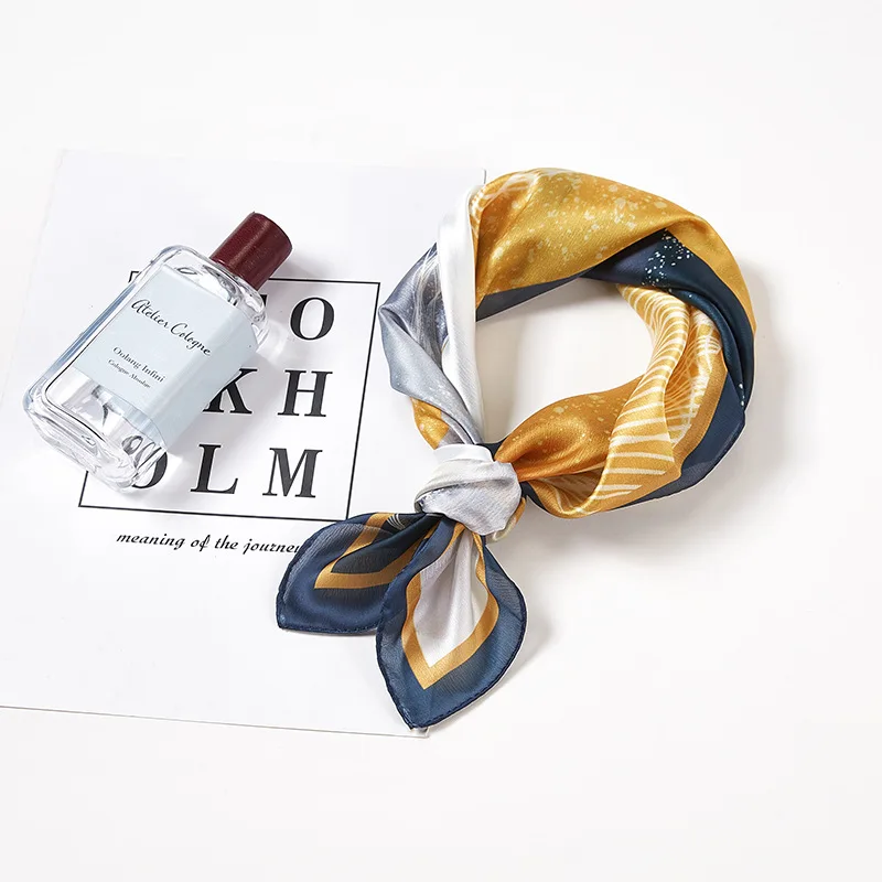 Новинка 2020 женский шелковый шарф квадратный платок женские шарфы для волос на