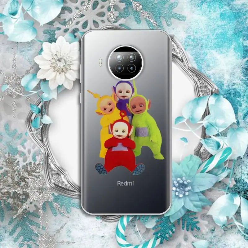 

Cute Teletubbies cartoon High-quality luxury shell Phone Case Transparent for Xiaomi Redmi note 10 t 8 9 pro lite 11