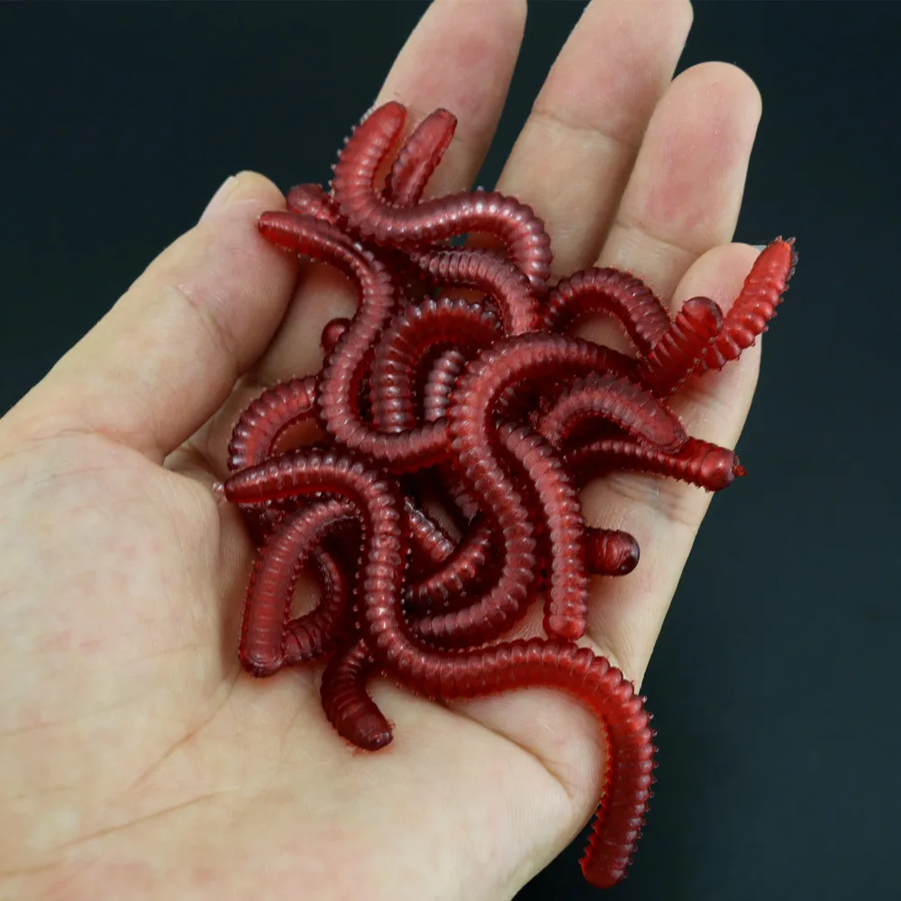 10 шт. земляной червь Клам мягкие рыболовные приманки красная приманка|Наживки