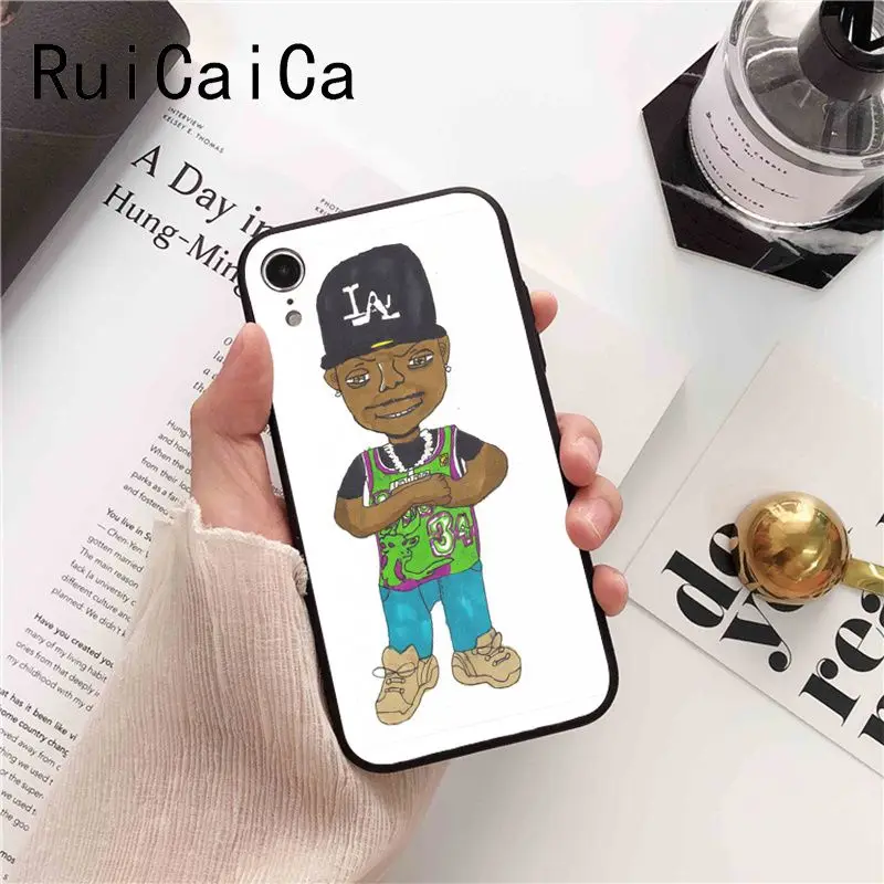 Ruicaica daaby Rapper Мягкий Силиконовый ТПУ чехол для телефона iPhone 8 7 6 6S 6Plus X XS MAX 5 5S SE XR 10