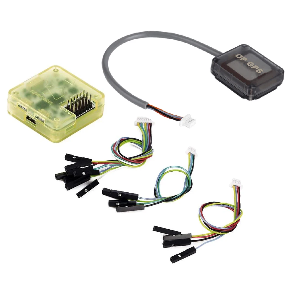 Высокое качество Openpilot CC3D EVO игровые джойстики с желтым чехол + 1 шт. мини OP GPS для QAV