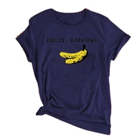 funny t shirt dolce banana printed women short sleeve harajuku ulzzang tumblr fashion fruit style cute tops graphic tee