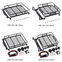 metal roof rack luggage with led lights for 110 rc crawler car axial scx10 traxxas trx4 tamiya rc4wd d90 cc01