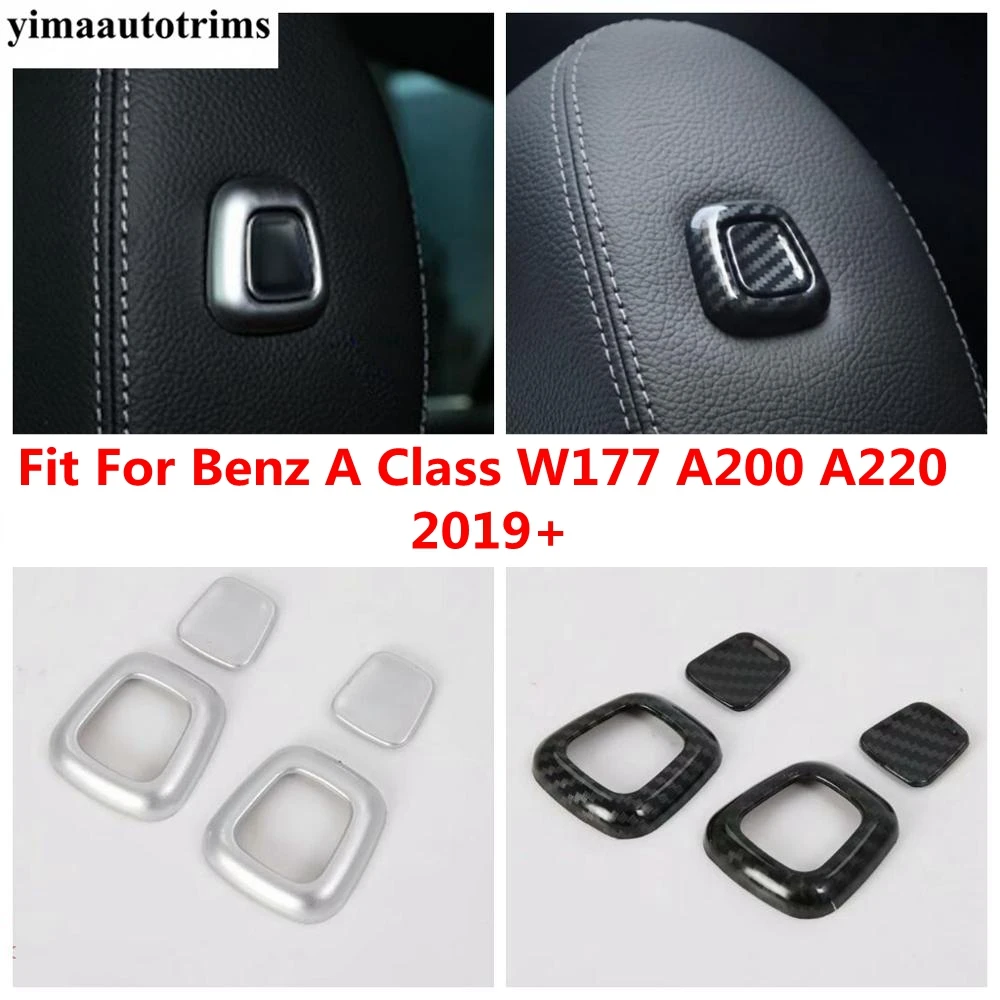 

Seat Head Pillow Adjust Button Cover Trim For Mercedes-Benz A Class W177 A200 A220 2019 - 2022 Carbon Fiber / Matte Accessories