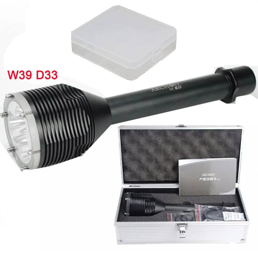 ARCHON D33 фонарик для дайвинга 3* CREE XM-L2 U2 max 3000 люмен подводный фонарик 100 м водонепроницаемый прожектор для дайвинга