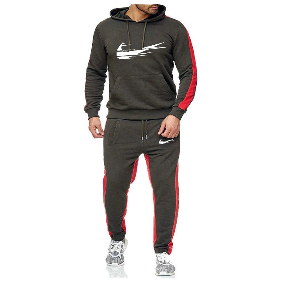 

Sets Brand Solid Color Casual Hoodies+Fitness Pants Men Women Autumn Winter Warm Sweatpants Tracksuit Joggers Sportswear Suit