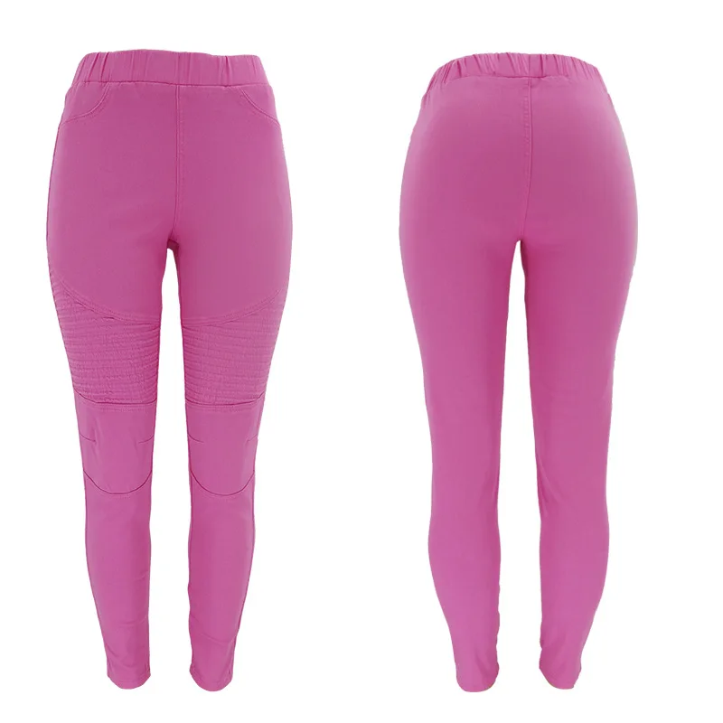 

high waist hip shape ladies jeans multicolor slim feet pants for women