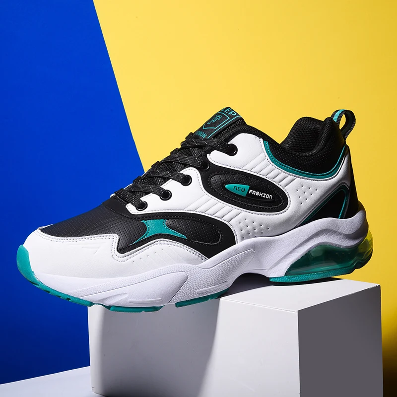 Мужская Нескользящая амортизирующая теннисная обувь на толстой подошве для