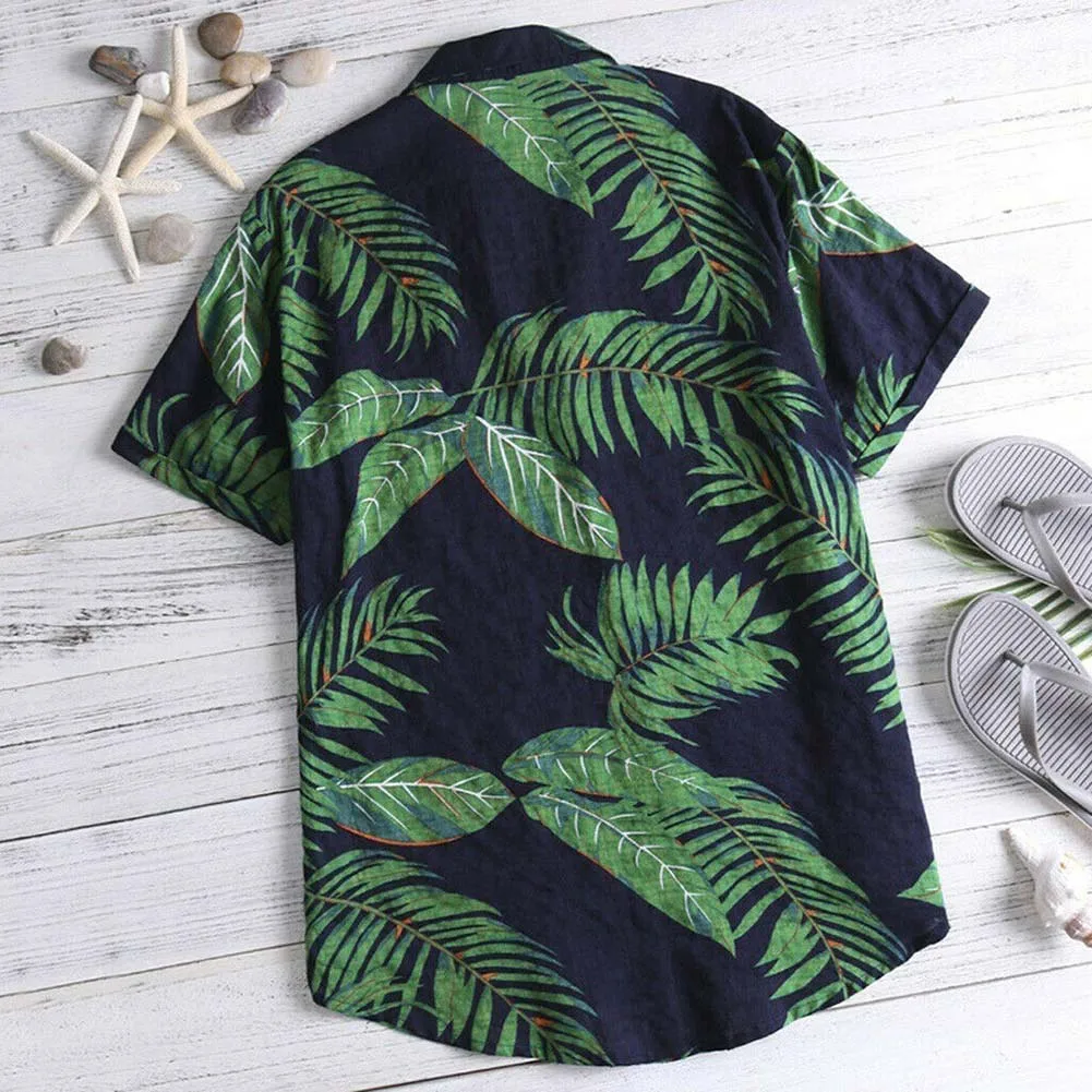 

Droppshiping 2019 Fashion Hot Sales Summer Men Hawaiian Style Short Sleeve Printing Fashion Shirt for Summer Beach Holiday d88