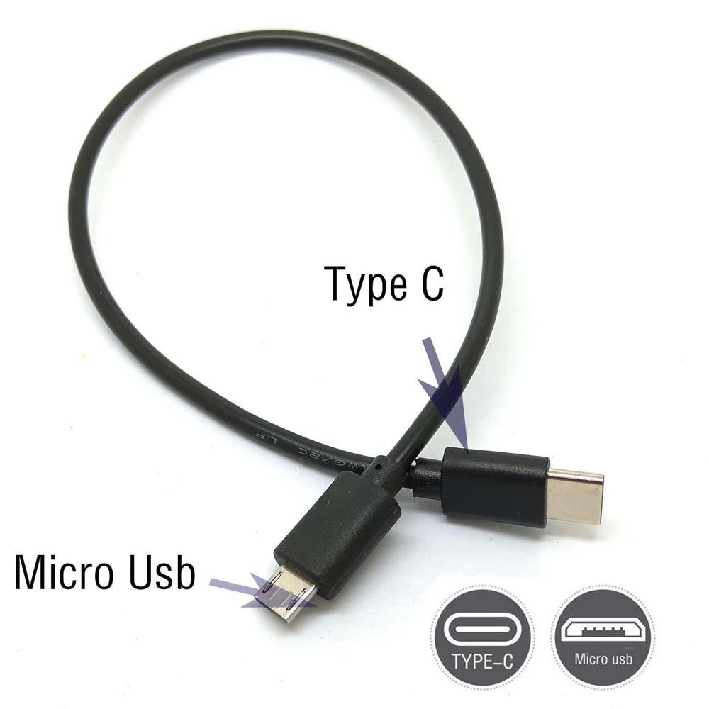 30 см Type C USB 3 1 для Micro штекер синхронизация заряда OTG зарядный кабель шнур адаптер