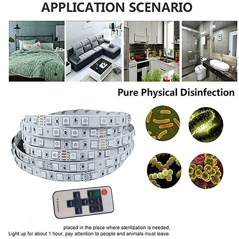 Бактерицидная лампа UVC бактерицидная озоновый стерилизатор световые полосы с