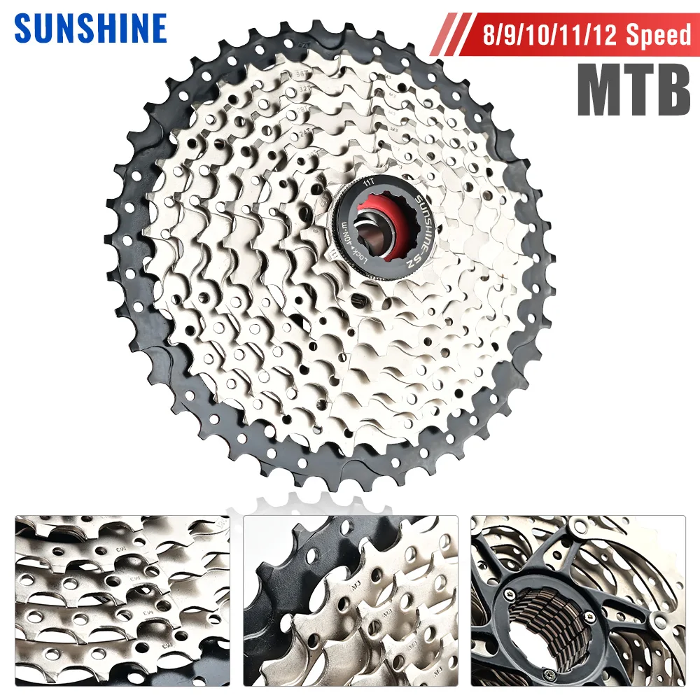 

SUNSHINE MTB велосипедная кассета Freewheel 8 9 10 11 12 скорость 11-32T/36T/40T/42T/50T велосипедный маховик K7 Звездочка для Shimano HG Hub