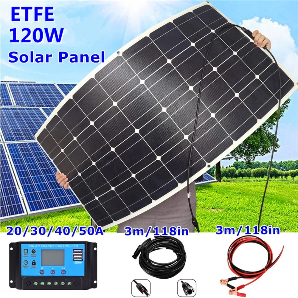 Комплект гибкой солнечной панели ETFE 240 Вт монокристаллическая ячейка 18 в 120