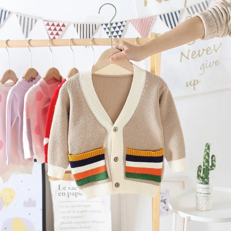 Детская весенняя одежда хлопковый свитер новинка 2019 детский вязаный для