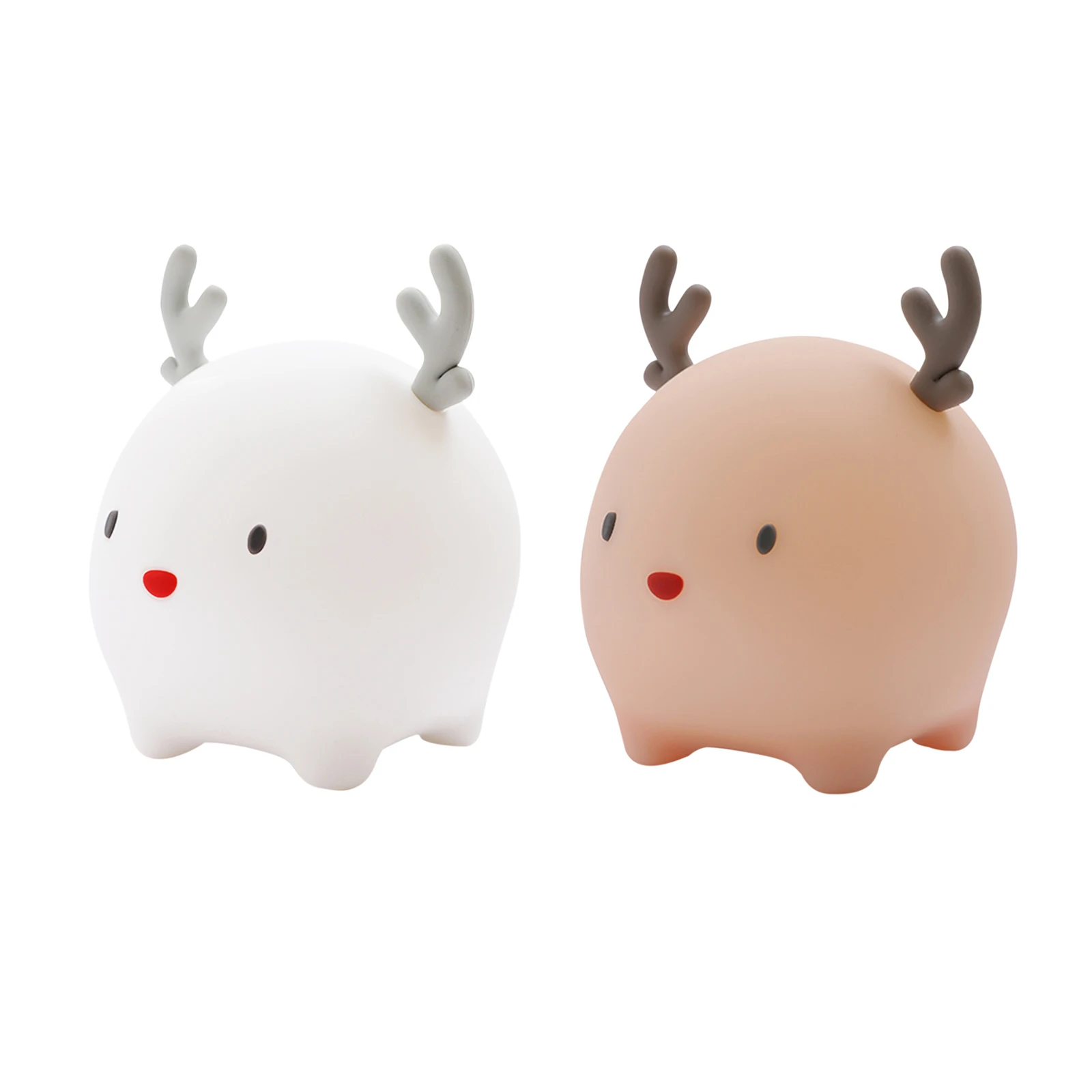 

Цветной перезаряжаемый Рождественский светильник в виде лося, силиконовый ночник с сенсорным управлением, ночник для спальни, прикроватны...