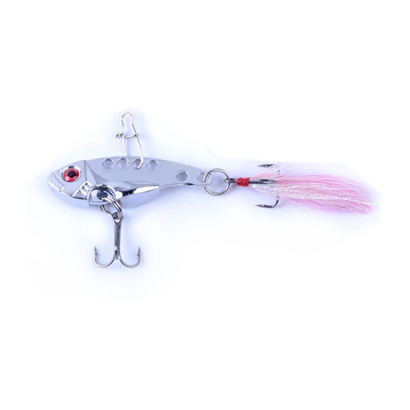 

1 Pcs Metal VIB 7G/4CM Fishing Lure Vibration Spoon Spinner Lure Crankbait Bass Artificial Hard Bait Cicada VIB Tackle