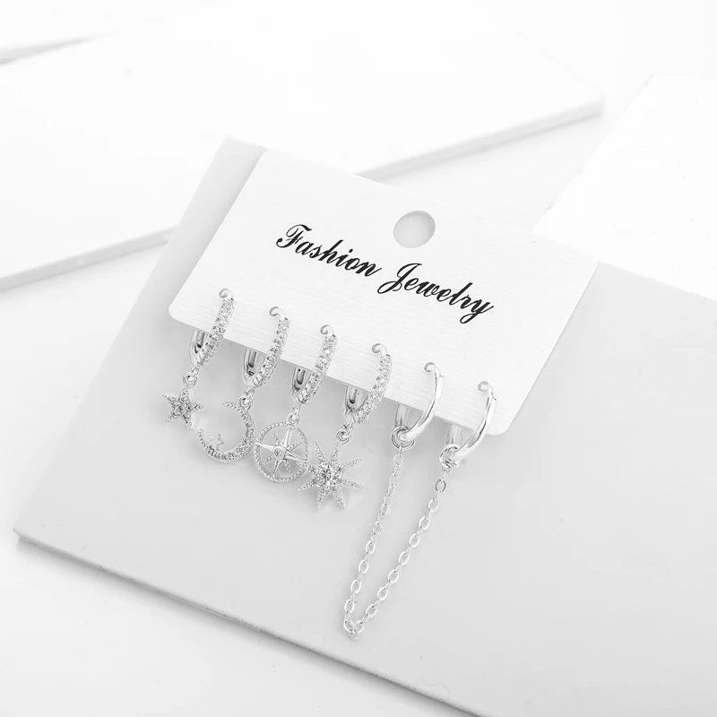 Женские серьги-подвески SIPENGJEL серьги-кольца с геометрическим узором маленькие