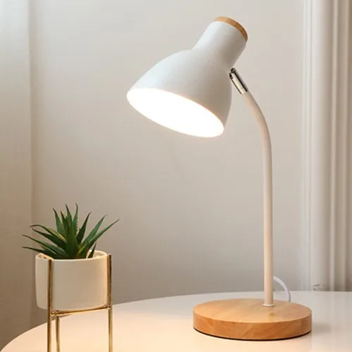 Modern Wood Table Lamp 6 Colours Metal Shade Desk lamp Bedside Bedroom Dimmable adjustable Reading Light Decor Lighting | Освещение