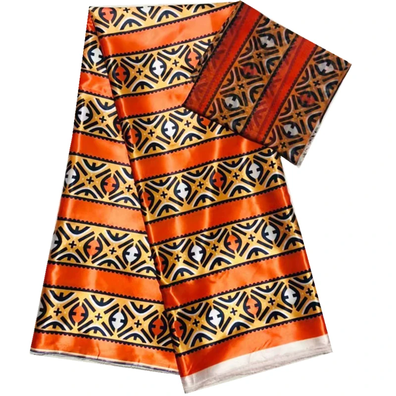 Новая ИМИТИРОВАННАЯ шелковая ткань африканская с принтом 4 + 2 ярда нигерийская