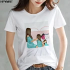 Новая летняя модная расческа для мамы и дочки, женская футболка ulzzang, Повседневная футболка harajuku kawaii, футболка, Женский Топ, уличная одежда