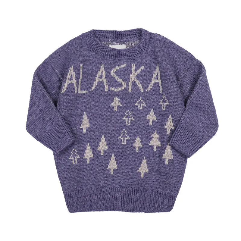 BO KIDS/ г. Осенне-зимние новые детские комплекты свитеров с круглым вырезом, свитер с вышитым буквенным принтом
