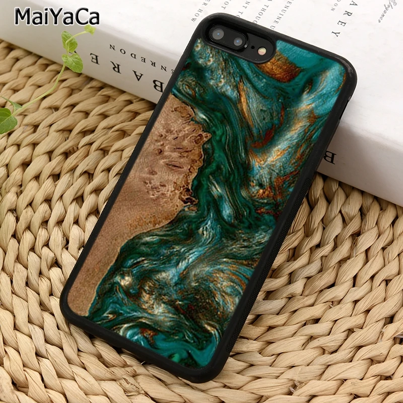 MaiYaCa деревянный полимерный Роскошный чехол для телефона iPhone X XR XS 11 12 Pro MAX 5 6 S 7 8 Plus