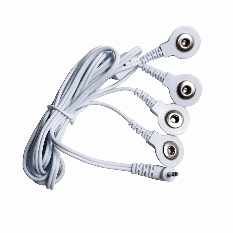 Электродные провода с 4 кнопками 10 шт. свинцовые кабели для подключения диаметром