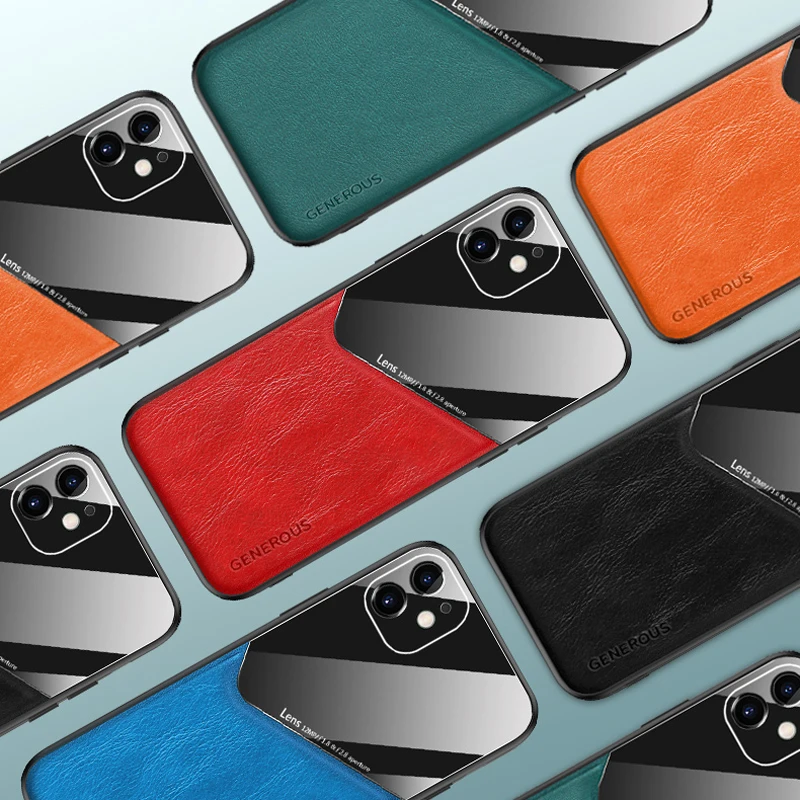 Чехол Funda для iPhone 12 Pro Max 11 XS XR 6 6S 7 8 Plus деловой чехол из искусственной кожи