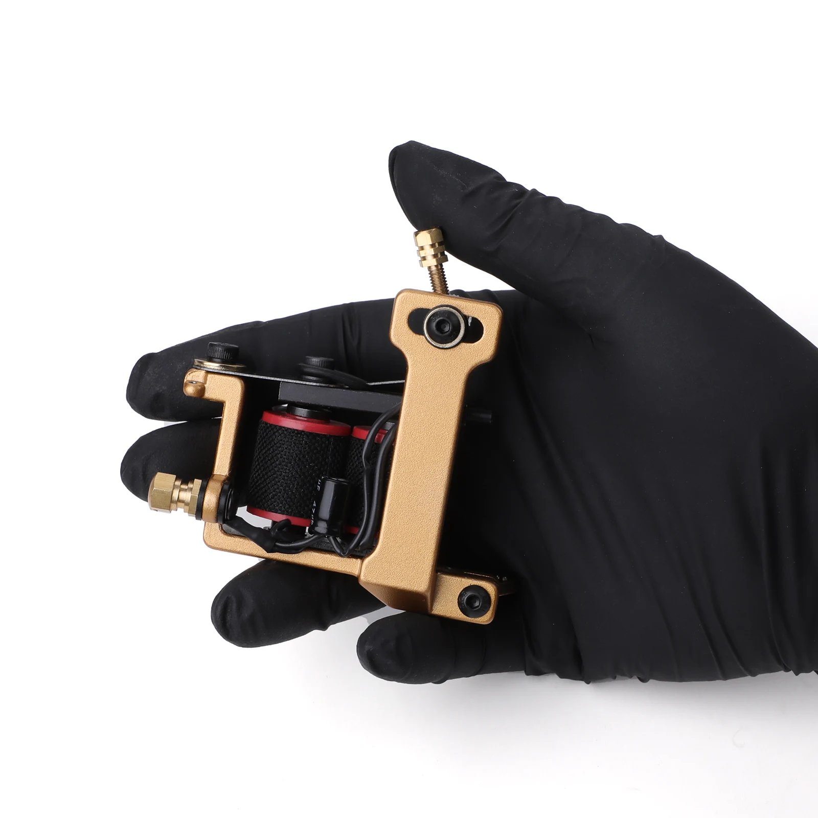 

1pc Rotary Tattoo Machine Shader & Liner Golden Color 10 Wrap Coils Tattoo Gun Assorted Tatoo Motor Gun Kits Supply for Artists