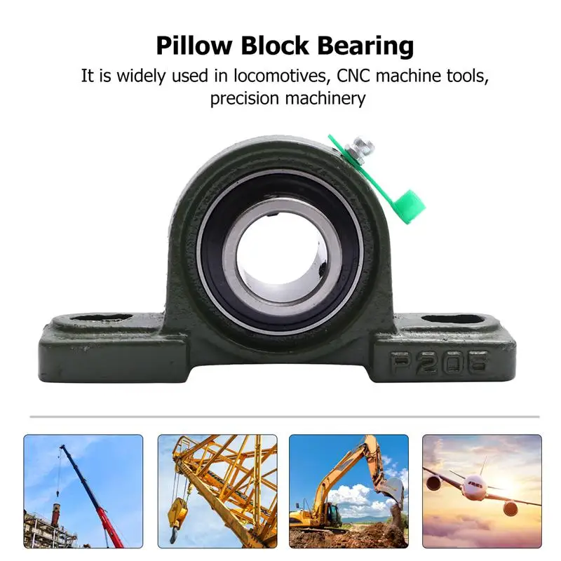 

4pcs Pillow Block Bearing Self-aligning Vertical Outer Spherical Bearings for Locomotives Machinery Machine