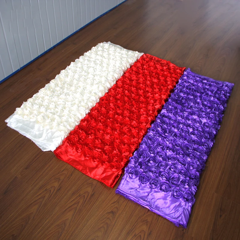 Трехмерная ткань с розами 3D цветы белый праздничный свадебный ковер вырезами для