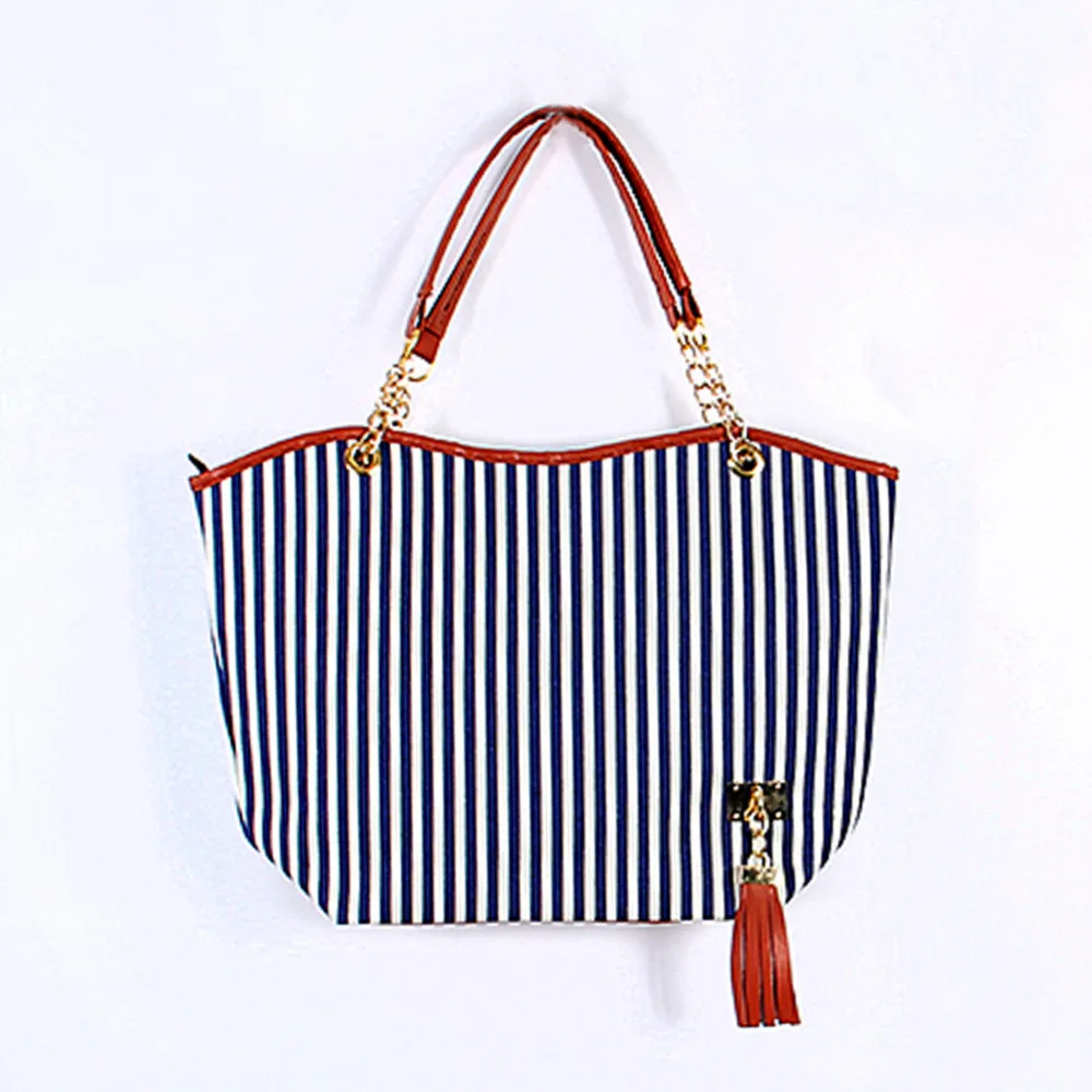 Сумки сумки модные женские в полоску уличные сумки-тоут Холщовая Сумка через