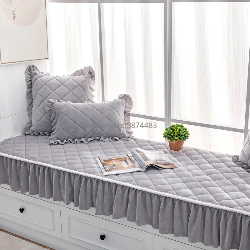 Скандинавский утолщенный плюшевый татами-коврик Wind Bay оконная подушка с губкой