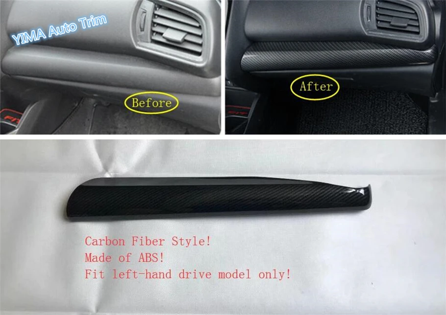 Lapetus For Honda FIT JAZZ- ABS Car Styling Co-pilot Middle Control Instrument Panel Cover Molding Trim 1 Piece