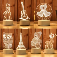 the neon hy acrylic 3d stereo small night light led table lamp for birthday festival children decorat